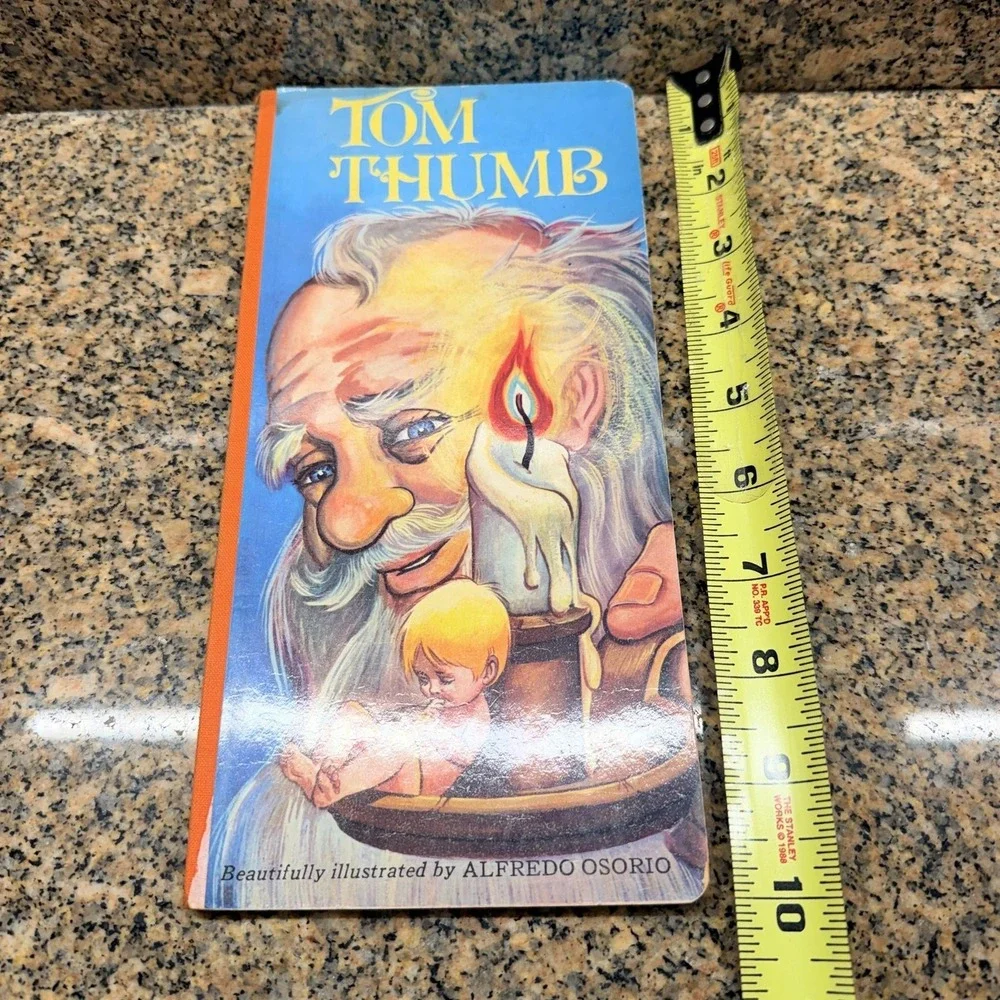 Vintage Tom Thumb Nutmeg Press Board Book Illustrated Alfredo Osorio Children